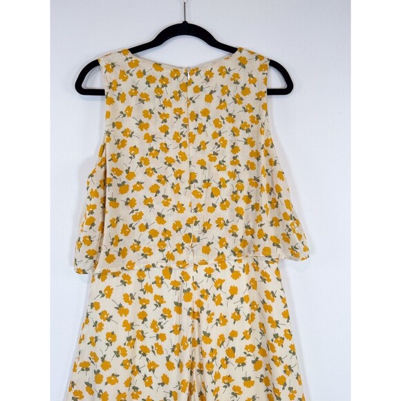 MVN The Label Women Jumpsuit Yellow Riley Floral Sleeveless Wide Leg Boho Medium - Picture 11 of 13